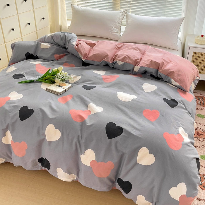 91家纺网 家纺一手货源 找家纺 大柏树 2025新款全棉13376印花四件套系列（可定制）-单被套 小爱恋