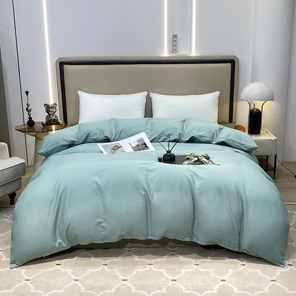 91家纺网 家纺一手货源 找家纺 （总）富馨莱 2024新款60支A类全棉纯棉磨毛纯色双拼被套