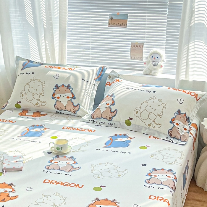 91家纺网 家纺一手货源 找家纺 涵宸家纺 2024新款全棉小清新印花单品套件--单枕套 枕套-龙先生