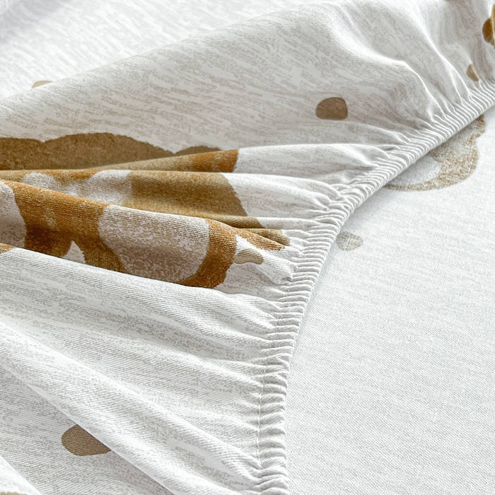 91家纺网 家纺一手货源 找家纺 涵宸家纺 2024新款全棉小清新印花单品套件--单床笠 床笠-布偶熊