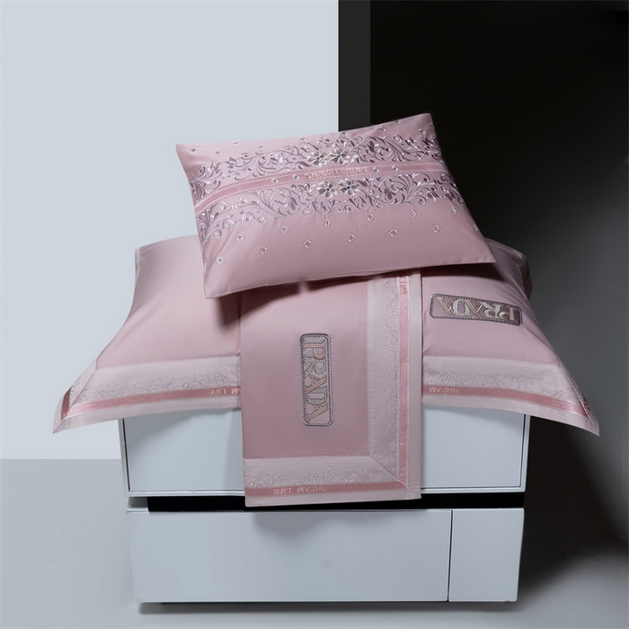 91家纺网 家纺一手货源 找家纺 高大尚婚庆馆  2025春夏新品长绒棉高端绣花四件套-卡洛拉 卡洛拉-落樱粉