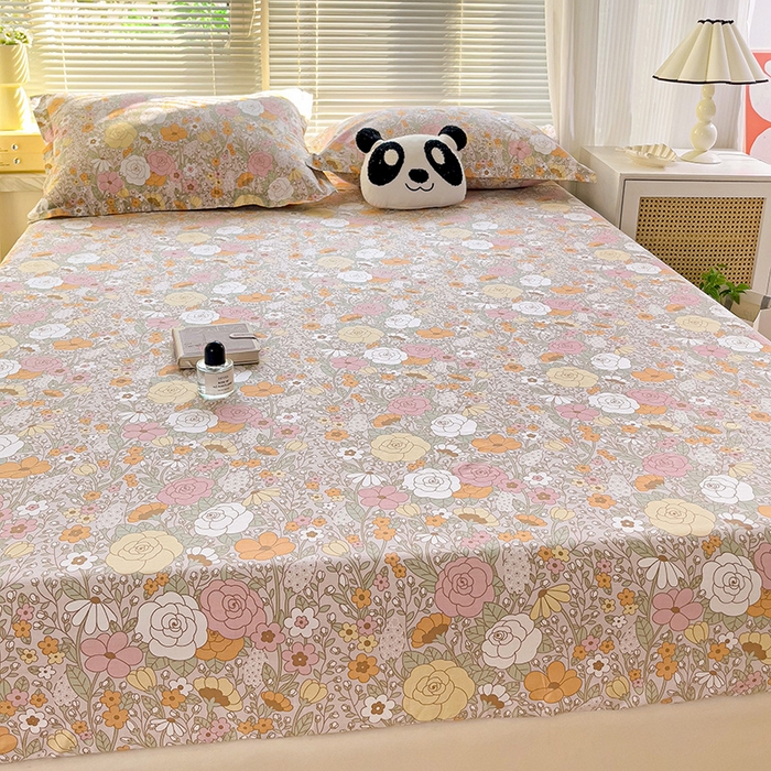 91家纺网 家纺一手货源 找家纺 大柏树 2025新款全棉13376印花四件套系列（可定制）-单床笠 灵韵