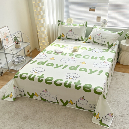 91家纺网 家纺一手货源 找家纺 （总）涵宸家纺 2024新款全棉小清新印花单品套件--单床单