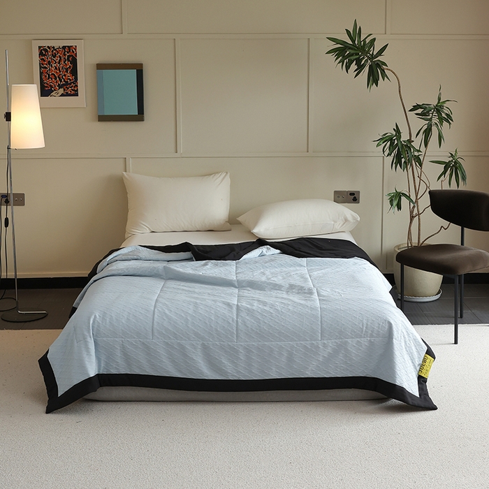 91家纺网 家纺一手货源 找家纺 觉物 2024新款肌理凉感水洗抗菌夏被 星辰大海