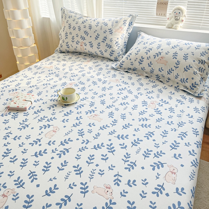 91家纺网 家纺一手货源 找家纺 （总）涵宸家纺 2024新款全棉小清新印花单品套件--单床单