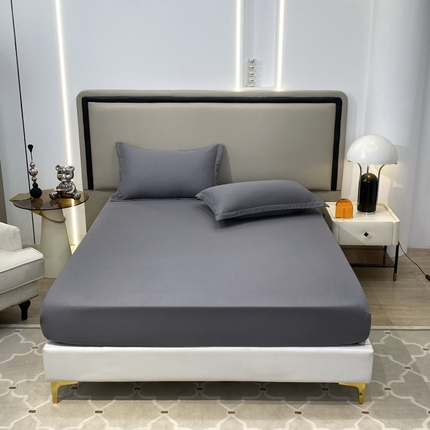 91家纺网 家纺一手货源 找家纺 （总）富馨莱 2024新款60支A类全棉纯棉磨毛纯色床笠款