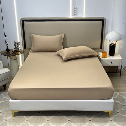 91家纺网 家纺一手货源 找家纺 （总）富馨莱 2024新款60支A类全棉纯棉磨毛纯色床笠款