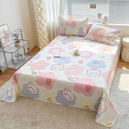 91家纺网 家纺一手货源 找家纺 （总）涵宸家纺 2024新款全棉小清新印花单品套件--单床单