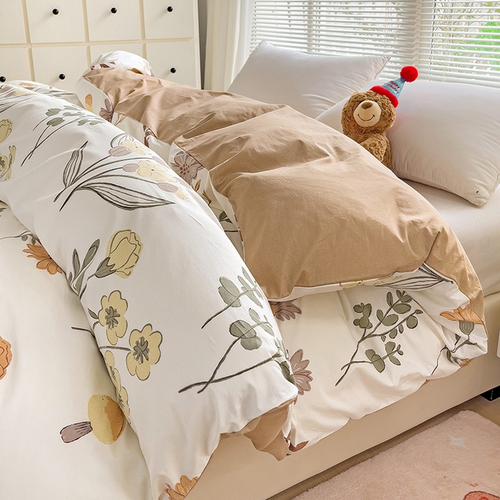 91家纺网 家纺一手货源 找家纺 大柏树 2025新款全棉13376印花四件套系列（可定制）-单被套 南薇