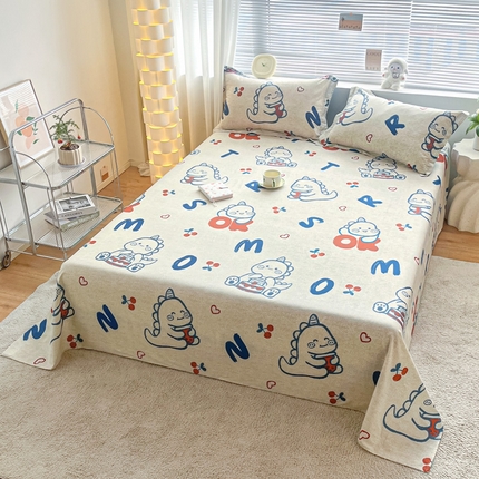 91家纺网 家纺一手货源 找家纺 （总）涵宸家纺 2024新款全棉小清新印花单品套件--单床单