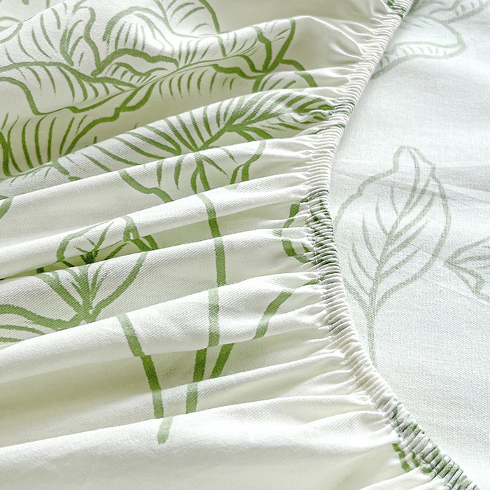 91家纺网 家纺一手货源 找家纺 涵宸家纺 2024新款全棉小清新印花单品套件--单床笠 床笠-晚风吟