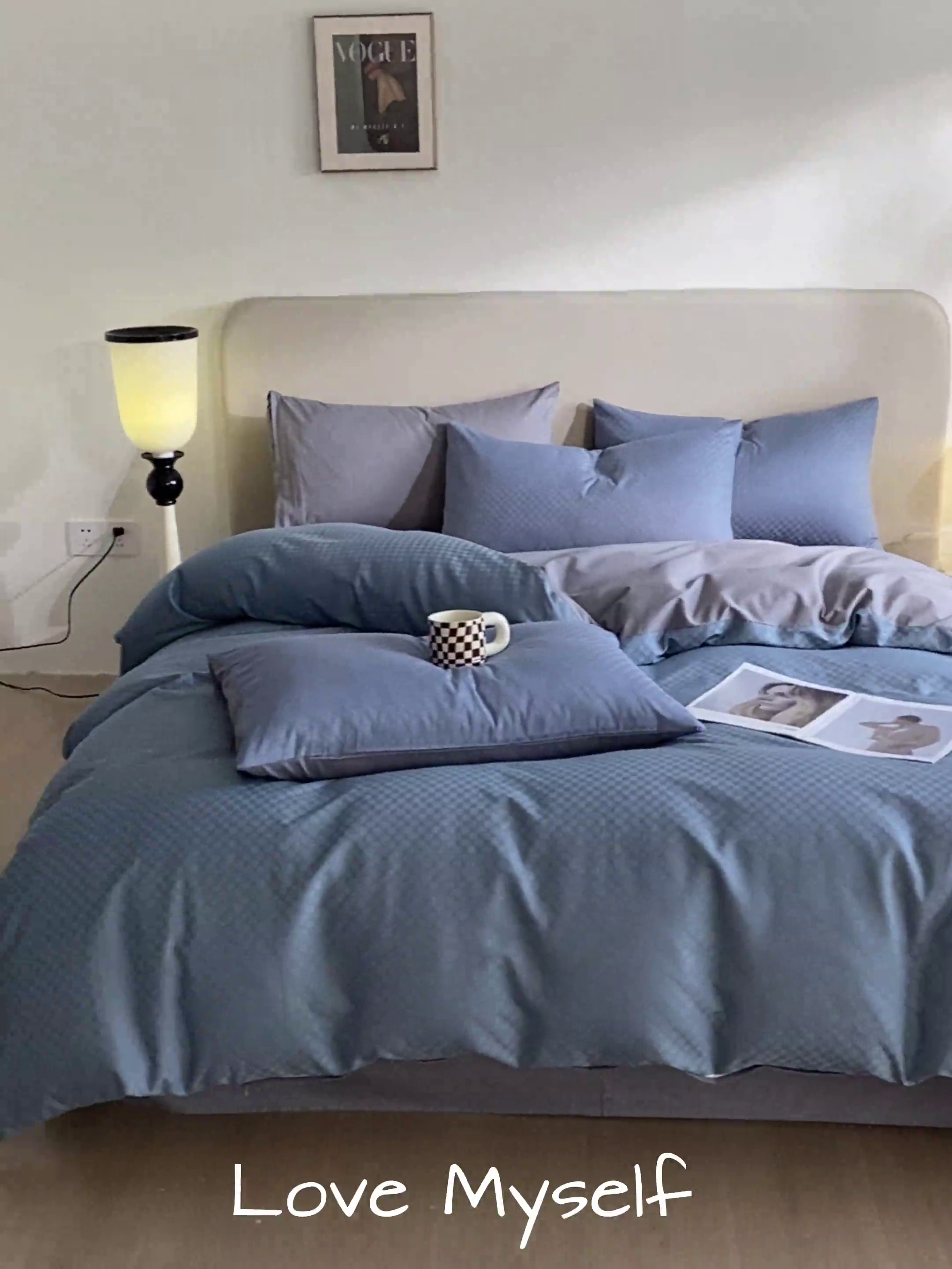 91家纺网 家纺一手货源 找家纺 涵宸家纺 2024新款全棉提花四件套-菲比 菲比-宾利灰