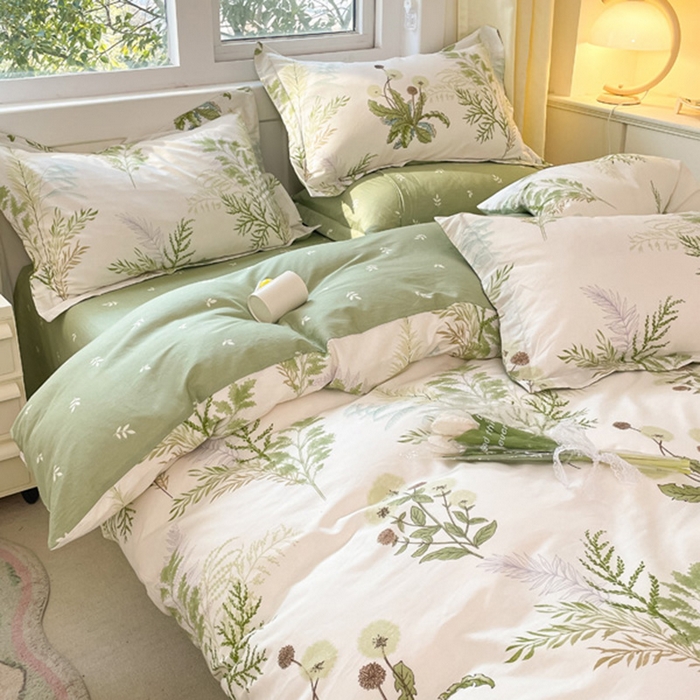 91家纺网 家纺一手货源 找家纺 涵宸家纺 2024新款全棉小清新印花单品套件--单被套 金秋