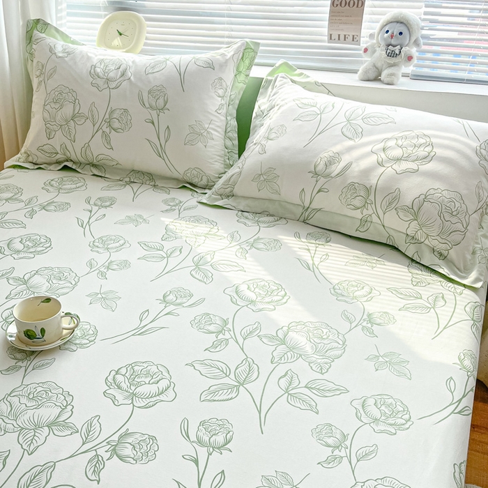 91家纺网 家纺一手货源 找家纺 涵宸家纺 2024新款全棉小清新印花单品套件--单枕套 枕套-晚风吟