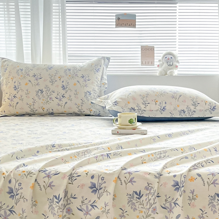 91家纺网 家纺一手货源 找家纺 涵宸家纺 2024新款全棉小清新印花单品套件--单枕套 枕套-云梦泽