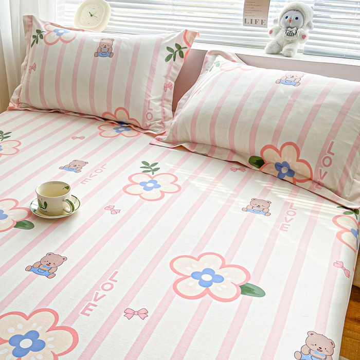 91家纺网 家纺一手货源 找家纺 涵宸家纺 2024新款全棉小清新印花单品套件--单枕套 枕套-弗洛斯