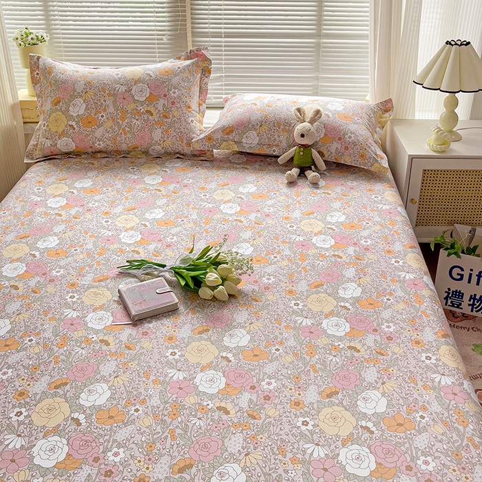 91家纺网 家纺一手货源 找家纺 大柏树 2025新款全棉13376印花四件套系列（可定制）-单床单 灵韵