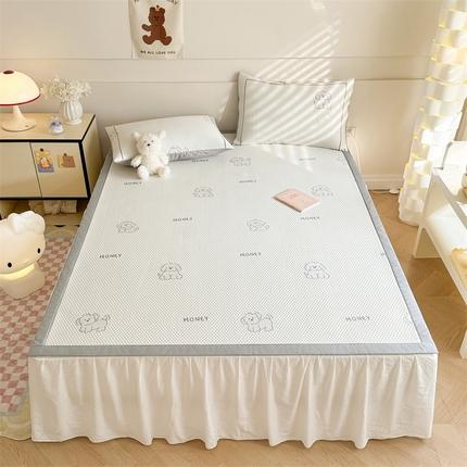 91家纺网 家纺一手货源 找家纺 （总）慕尚家纺 2025新款卡通凉豆豆凉感冰丝席凉席