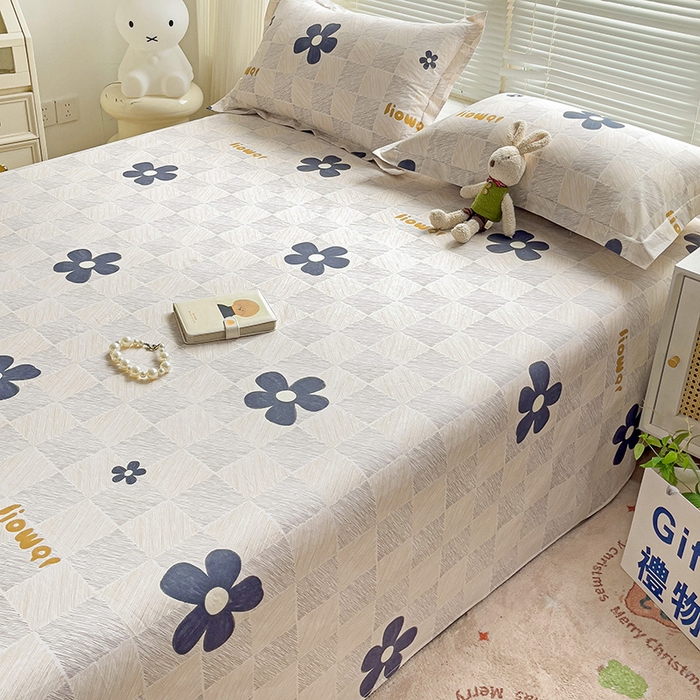 91家纺网 家纺一手货源 找家纺 大柏树 2025新款全棉13376印花四件套系列（可定制）-单床单 熹微