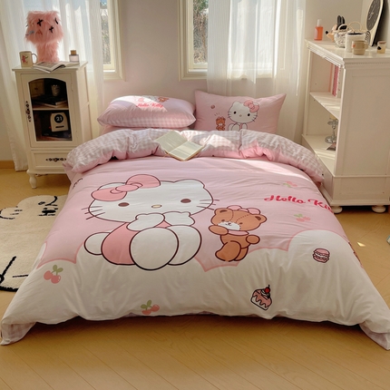 91家纺网 家纺一手货源 找家纺 （总）星座 2025大版全棉三丽鸥四件套