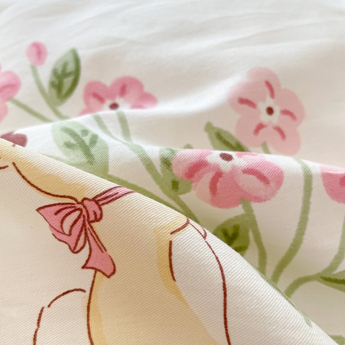 91家纺网 家纺一手货源 找家纺 涵宸家纺 2024新款全棉小清新印花单品套件--单被套 甜糖奶咖