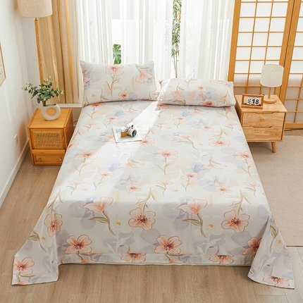 91家纺网 家纺一手货源 找家纺 （总）大元 2025新款全棉老粗布床单-花卉系列