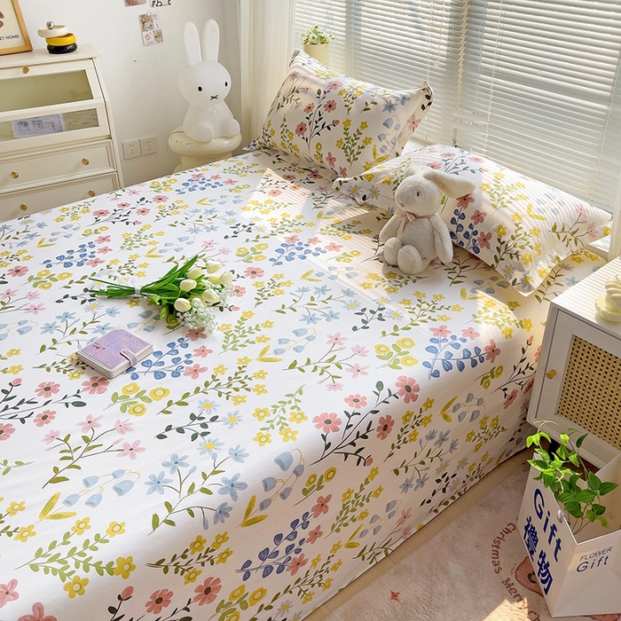 91家纺网 家纺一手货源 找家纺 大柏树 2025新款全棉13376印花四件套系列（可定制）-单床单 云梦花都