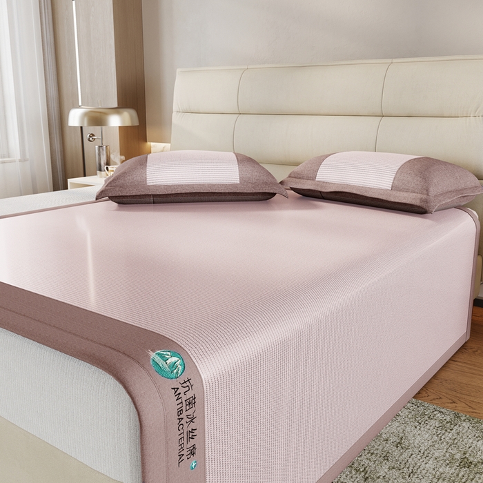 91家纺网 家纺一手货源 找家纺 （总）爱宝被业 2025新款直播爆款冰丝凉席刺绣款