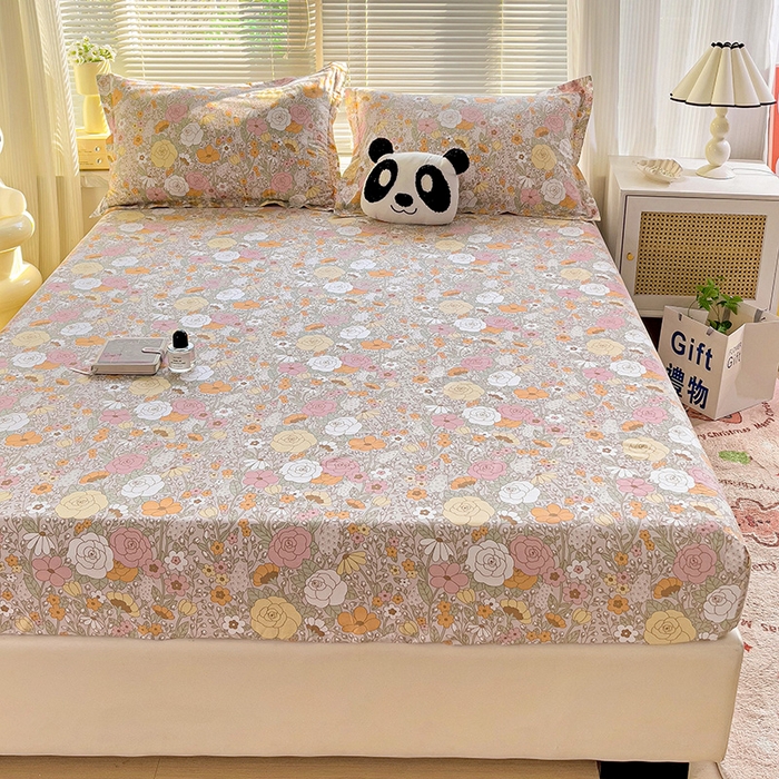 91家纺网 家纺一手货源 找家纺 大柏树 2025新款全棉13376印花四件套系列（可定制）-单床笠 灵韵