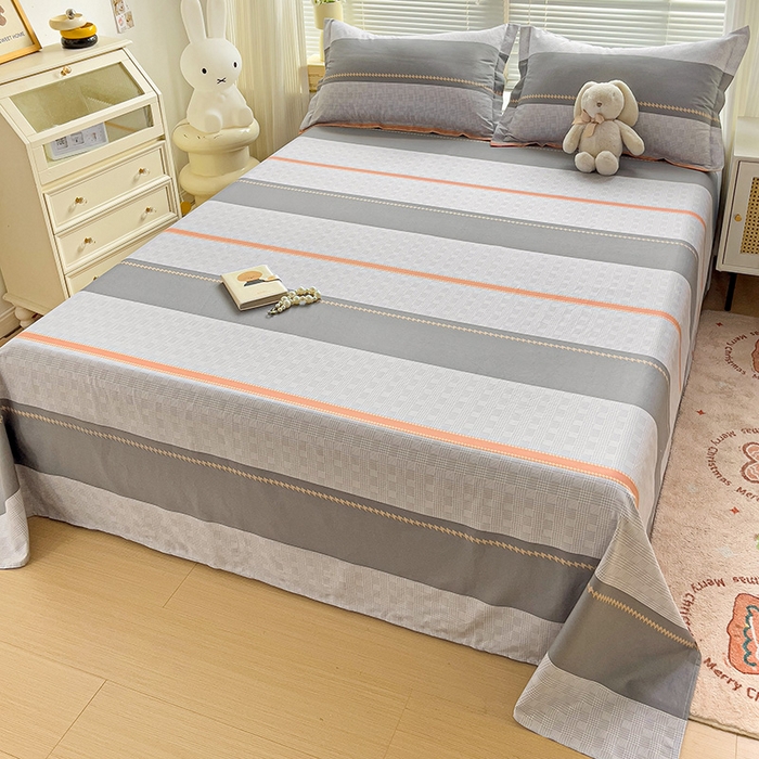 91家纺网 家纺一手货源 找家纺 大柏树 2025新款全棉13376印花四件套系列（可定制）-单床单 罗伊