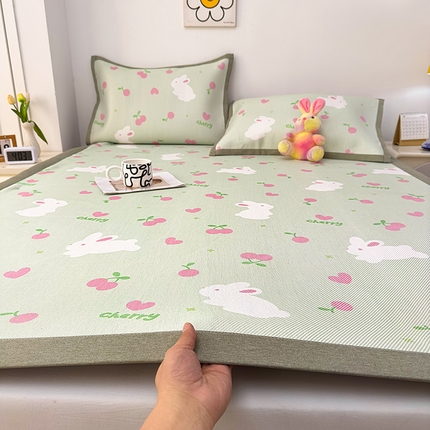 91家纺网 家纺一手货源 找家纺 （总）大元 2025新款数码印花冰藤席系列 -冰藤条席