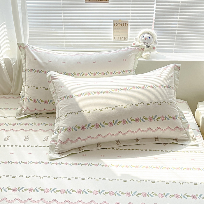 91家纺网 家纺一手货源 找家纺 涵宸家纺 2024新款全棉小清新印花单品套件--单床笠 床笠-辛德瑞拉