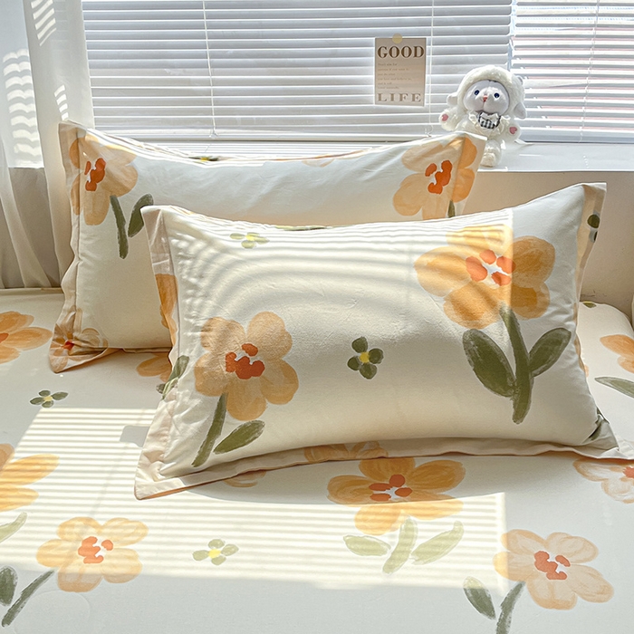 91家纺网 家纺一手货源 找家纺 涵宸家纺 2024新款全棉小清新印花单品套件--单床笠 床笠-香榭