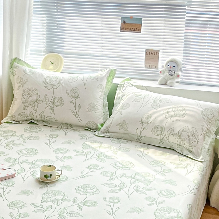 91家纺网 家纺一手货源 找家纺 涵宸家纺 2024新款全棉小清新印花单品套件--单枕套 枕套-晚风吟