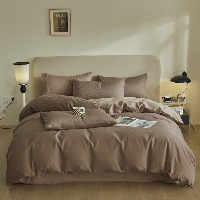 91家纺网 家纺一手货源 找家纺 （总）涵宸家纺 2024新款全棉提花四件套-菲比