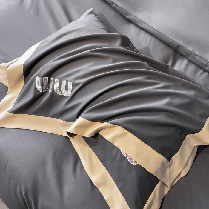 91家纺网 家纺一手货源 找家纺 遇见家居生活馆 2024新款亲肤磨毛刺绣四件套-克洛伊 克洛伊-高级灰