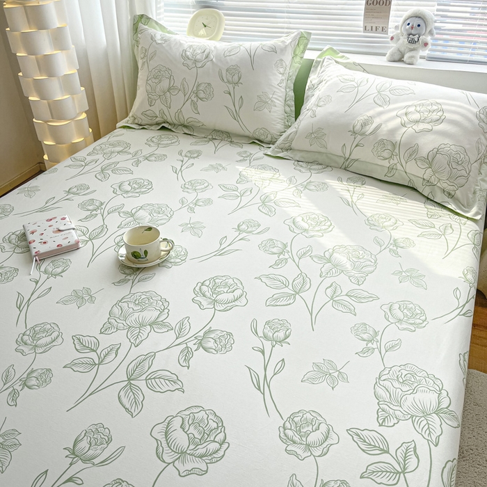 91家纺网 家纺一手货源 找家纺 涵宸家纺 2024新款全棉小清新印花单品套件--单床单 床单-晚风吟