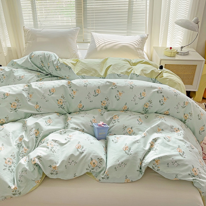 91家纺网 家纺一手货源 找家纺 大柏树 2025新款全棉13376印花四件套系列（可定制）-单被套 浅沫