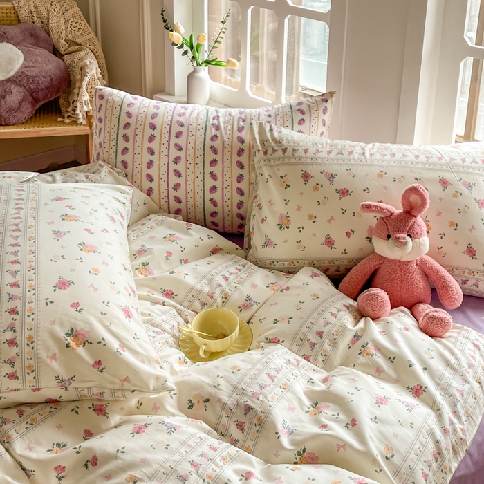 91家纺网 家纺一手货源 找家纺 千朵 2024新款全棉四件套 香丽儿