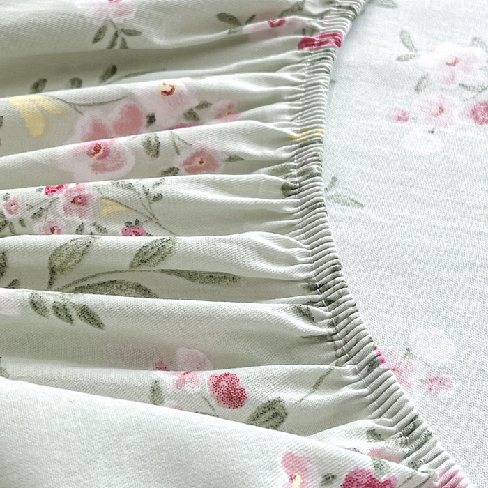 91家纺网 家纺一手货源 找家纺 涵宸家纺 2024新款全棉小清新印花单品套件--单床笠 床笠-浅香