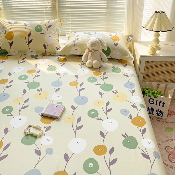 91家纺网 家纺一手货源 找家纺 大柏树 2025新款全棉13376印花四件套系列（可定制）-单床单 娜然