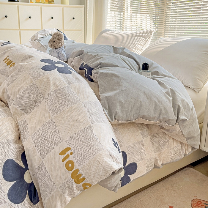 91家纺网 家纺一手货源 找家纺 大柏树 2025新款全棉13376印花四件套系列（可定制）-单被套 熹微