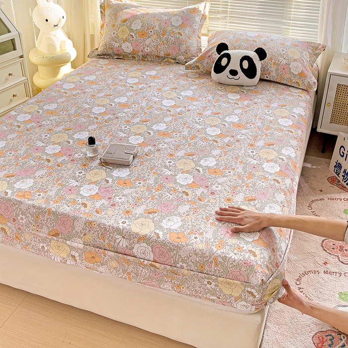 91家纺网 家纺一手货源 找家纺 大柏树 2025新款全棉13376印花四件套系列（可定制）-单床笠 灵韵