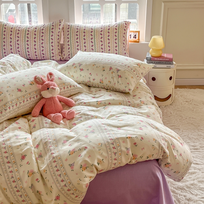 91家纺网 家纺一手货源 找家纺 千朵 2024新款全棉四件套 香丽儿