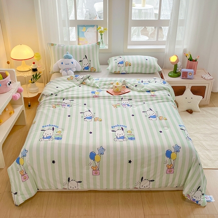 DS-2025新款儿童卡通三丽鸥正版授权A类针织棉夏被系列 气球帕恰狗