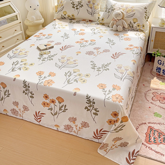 91家纺网 家纺一手货源 找家纺 大柏树 2025新款全棉13376印花四件套系列（可定制）-单床单 南薇