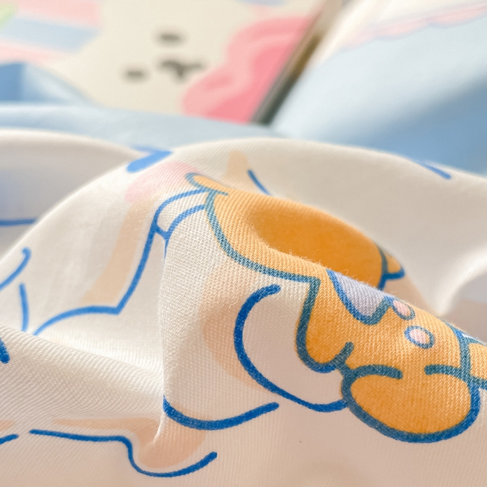 91家纺网 家纺一手货源 找家纺 博雅 2024新款全棉三丽鸥AB版活性印花四件套 玉桂狗