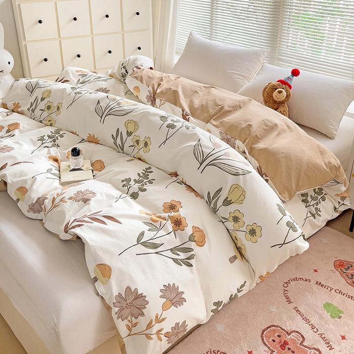 91家纺网 家纺一手货源 找家纺 大柏树 2025新款全棉13376印花四件套系列（可定制）-单被套 南薇