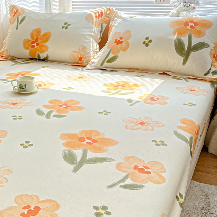 91家纺网 家纺一手货源 找家纺 涵宸家纺 2024新款全棉小清新印花单品套件--单枕套 枕套-香榭