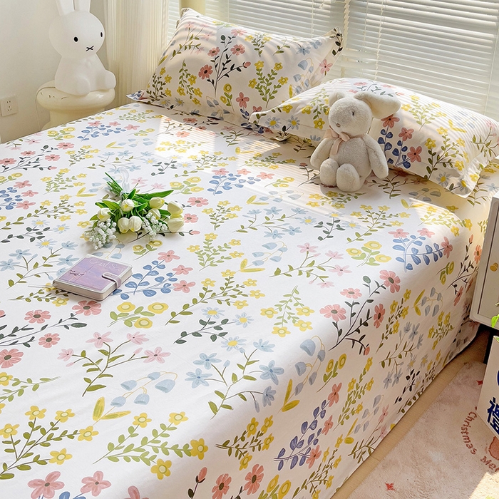 91家纺网 家纺一手货源 找家纺 大柏树 2025新款全棉13376印花四件套系列（可定制）-单床单 云梦花都